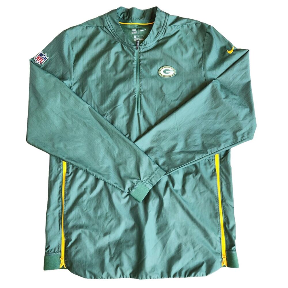 Green Bay Packers lightweight 1/4 zip jacket windbreaker size medium